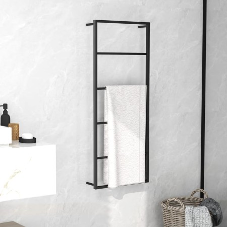 Toallero de acero negro 45x10x115 cm de vidaXL, Toalleros - Ref: Foro24-336118, Precio: 48,65 €, Descuento: %