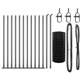 Cerca Euro de con 13 postes con bridas 0.6x25 m de acero galvanizado de , Paneles de vallas - Ref: Foro24-3350932, Precio: 16...