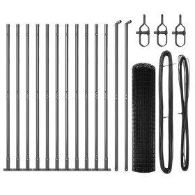 Valla Euro con 13 Posts Flangados 0.8x25 m Acero Galvanizado de , Paneles de vallas - Ref: Foro24-3350943, Precio: 175,21 €, ...