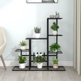 Soporte de flores negro de metal 94,5x25x88 cm de vidaXL, Soportes para macetas - Ref: Foro24-336112, Precio: 51,86 €, Descue...