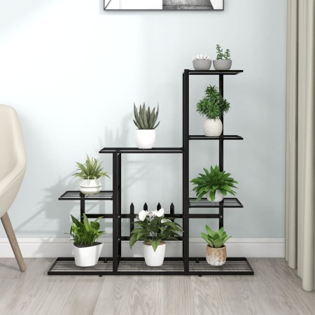 Soporte de flores negro de metal 94,5x25x88 cm de vidaXL, Soportes para macetas - Ref: Foro24-336112, Precio: 52,83 €, Descue...