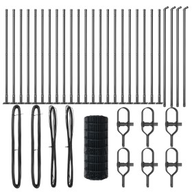 Comprar Valla Euro con 13 Postes Flangados 0.4x50