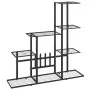 Soporte de flores negro de metal 94,5x25x88 cm de vidaXL, Soportes para macetas - Ref: Foro24-336112, Precio: 51,86 €, Descue...
