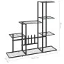 Soporte de flores negro de metal 94,5x25x88 cm de vidaXL, Soportes para macetas - Ref: Foro24-336112, Precio: 51,86 €, Descue...
