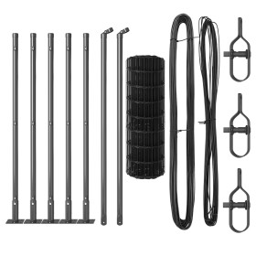 Cerca Euro con 7 Postes Flanchados 0.4x10 m Acero Galvanizado de , Paneles de vallas - Ref: Foro24-3350966, Precio: 73,33 €, ...