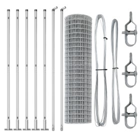 Comprar Valla Euro con 7 Postes Flangados 1x10 m