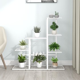 Soporte de flores de metal blanco 94,5x25x88 cm de vidaXL, Soportes para macetas - Ref: Foro24-336113, Precio: 49,84 €, Descu...