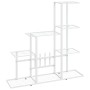 Soporte de flores de metal blanco 94,5x25x88 cm de vidaXL, Soportes para macetas - Ref: Foro24-336113, Precio: 49,84 €, Descu...
