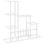 Soporte de flores de metal blanco 94,5x25x88 cm de vidaXL, Soportes para macetas - Ref: Foro24-336113, Precio: 48,94 €, Descu...