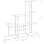 Soporte de flores de metal blanco 94,5x25x88 cm de vidaXL, Soportes para macetas - Ref: Foro24-336113, Precio: 49,84 €, Descu...