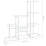 Soporte de flores de metal blanco 94,5x25x88 cm de vidaXL, Soportes para macetas - Ref: Foro24-336113, Precio: 48,94 €, Descu...