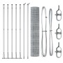Cerca Euro de  con 7 Postes Flanjados 1.4x10 m de Acero Galvanizado | Foro24.es | Tu tienda online para hogar, jardín y más Foro24.es