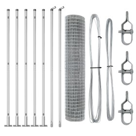 Comprar Valla Euro con 7 Postes Flangeados 1.6x10