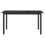 Mesa de jardín de aluminio y vidrio negro 150x90x74 cm de vidaXL, Mesas de jardín - Ref: Foro24-312201, Precio: 142,50 €, Des...