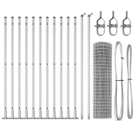 Cerca Euro de  con 13 postes flangeados 0.8x25 m de acero galvanizado | Foro24.es | Tu tienda online para hogar, jardín y más Foro24.es