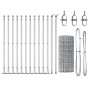 Cerca Euro de  con 13 Postes Flangados 0.4x25 m de Acero Galvanizado | Foro24.es | Tu tienda online para hogar, jardín y más Foro24.es