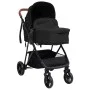 Cochecito de bebé 3 en 1 de acero gris antracita y negro de vidaXL, Cochecitos de bebé - Ref: Foro24-10330, Precio: 267,36 €,...