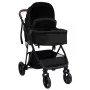 Cochecito de bebé 3 en 1 de acero gris antracita y negro de vidaXL, Cochecitos de bebé - Ref: Foro24-10330, Precio: 267,36 €,...