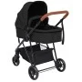 Cochecito de bebé 3 en 1 de acero gris antracita y negro de vidaXL, Cochecitos de bebé - Ref: Foro24-10330, Precio: 267,36 €,...