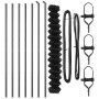 Cerca de Cadena Enlace  con 7 Postes 1.5x10 m Acero Galvanizado Gris | Foro24.es | Tu tienda online para hogar, jardín y más Foro24.es