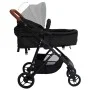 Cochecito de bebé 3 en 1 de acero gris antracita y negro de vidaXL, Cochecitos de bebé - Ref: Foro24-10330, Precio: 267,36 €,...