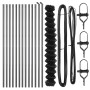 Cerca de Malla de Cadena Set de 2 Gris Acero 25 x 1.5 m | Foro24.es | Tu tienda online para hogar, jardín y más Foro24.es
