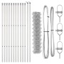 Cerca de cadena  con 13 postes 1.2x25 m Acero galvanizado | Foro24.es | Tu tienda online para hogar, jardín y más Foro24.es