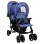 Carrito para gemelos tandem de acero azul marino de vidaXL, Cochecitos de bebé - Ref: Foro24-10350, Precio: 215,73 €, Descuen...