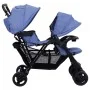 Carrito para gemelos tandem de acero azul marino de vidaXL, Cochecitos de bebé - Ref: Foro24-10350, Precio: 215,73 €, Descuen...