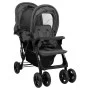 Dark gray steel tandem twin trolley by vidaXL, Baby strollers - Ref: Foro24-10348, Price: 215,73 €, Discount: %
