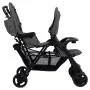 Dark gray steel tandem twin trolley by vidaXL, Baby strollers - Ref: Foro24-10348, Price: 215,73 €, Discount: %