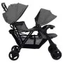 Dark gray steel tandem twin trolley by vidaXL, Baby strollers - Ref: Foro24-10348, Price: 215,73 €, Discount: %