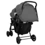 Dark gray steel tandem twin trolley by vidaXL, Baby strollers - Ref: Foro24-10348, Price: 215,73 €, Discount: %