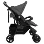 Carrito para gemelos de acero gris oscuro de vidaXL, Cochecitos de bebé - Ref: Foro24-10342, Precio: 218,24 €, Descuento: %