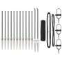 Cerca de cadena con 13 postes de espiga 1x25 m de acero galvanizado de , Paneles de vallas - Ref: Foro24-3351193, Precio: 282...