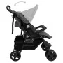 Carrito para gemelos de acero gris oscuro de vidaXL, Cochecitos de bebé - Ref: Foro24-10342, Precio: 218,24 €, Descuento: %