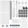 Cerca de eslabones de cadena  con 7 postes de pica 1.6x10 m de acero galvanizado | Foro24.es | Tu tienda online para hogar, jardín y más Foro24.es