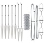 Cerca de Cadena  con 7 Postes de Anclaje 0.4x10 m Acero Galvanizado | Foro24.es | Tu tienda online para hogar, jardín y más Foro24.es