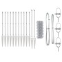 Cerca de Cadena con 13 Postes de Clavo 0.6x25 m de Acero Galvanizado | Foro24.es | Tu tienda online para hogar, jardín y más Foro24.es