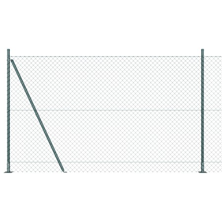 Cerca de Malla  con 7 Postes Flanchados 1.4x10 m de Acero Galvanizado | Foro24.es | Tu tienda online para hogar, jardín y más Foro24.es