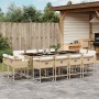 Set comedor de jardín con cojines 13 pzas ratán sintético beige en Conjuntos de jardín | Comprar online en Foru.es