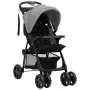 Carrito de bebés 3 en 1 de acero gris claro y negro de vidaXL, Cochecitos de bebé - Ref: Foro24-10389, Precio: 227,23 €, Desc...