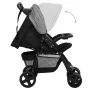 Carrito de bebés 3 en 1 de acero gris claro y negro de vidaXL, Cochecitos de bebé - Ref: Foro24-10389, Precio: 227,23 €, Desc...