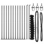 Cerca de eslabones de cadena con 13 postes con brida 1x25 m de acero galvanizado de , Paneles de vallas - Ref: Foro24-3351273...