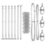 Cerca de Eslabones de Cadena  con 7 Postes Flangeados 0.4x10 m Acero Galvanizado | Foro24.es | Tu tienda online para hogar, jardín y más Foro24.es
