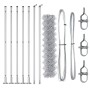 Cerca de Malla de Cadena con 7 Postes Flangados 0.8x10 m Acero Galvanizado | Foro24.es | Tu tienda online para hogar, jardín y más Foro24.es