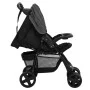 Carrito de bebés 2 en 1 de acero gris oscuro y negro de vidaXL, Cochecitos de bebé - Ref: Foro24-10384, Precio: 122,10 €, Des...