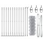 Cerca de Malla de Cadena  con 13 Postes Flangados 0.6x25 m Acero Galvanizado | Foro24.es | Tu tienda online para hogar, jardín y más Foro24.es