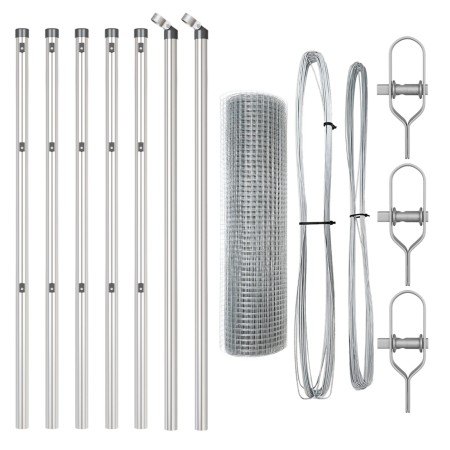 Juego de Poste de cercado Set de 2 Acero galvanizado 10 x 0.5 m de , Paneles de vallas - Ref: Foro24-3351559, Precio: 50,88 €...