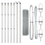 Juego de Poste de cercado Set de 2 Acero galvanizado 10 x 0.5 m de , Paneles de vallas - Ref: Foro24-3351559, Precio: 50,88 €...